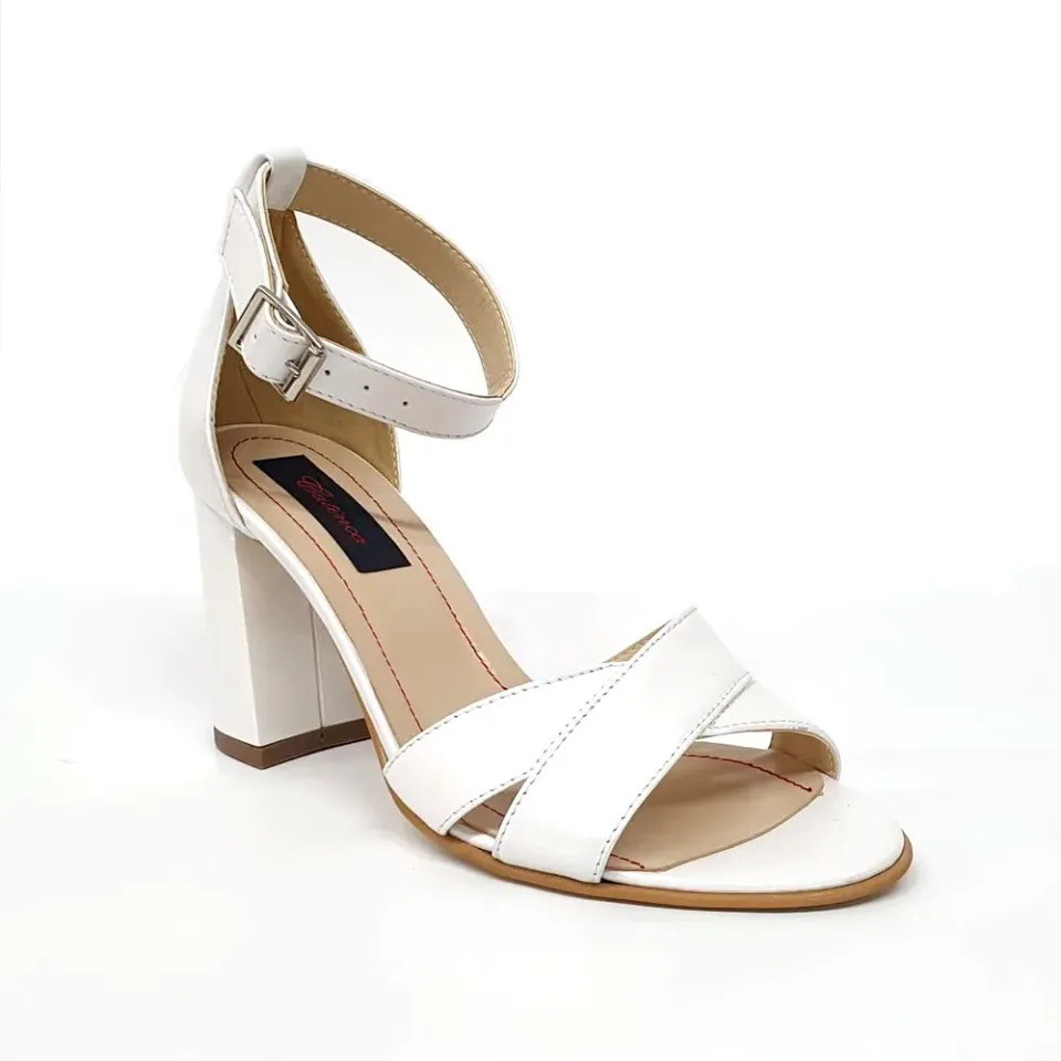 Catinca Shoes S4 AS sandale dama piele alb sidef