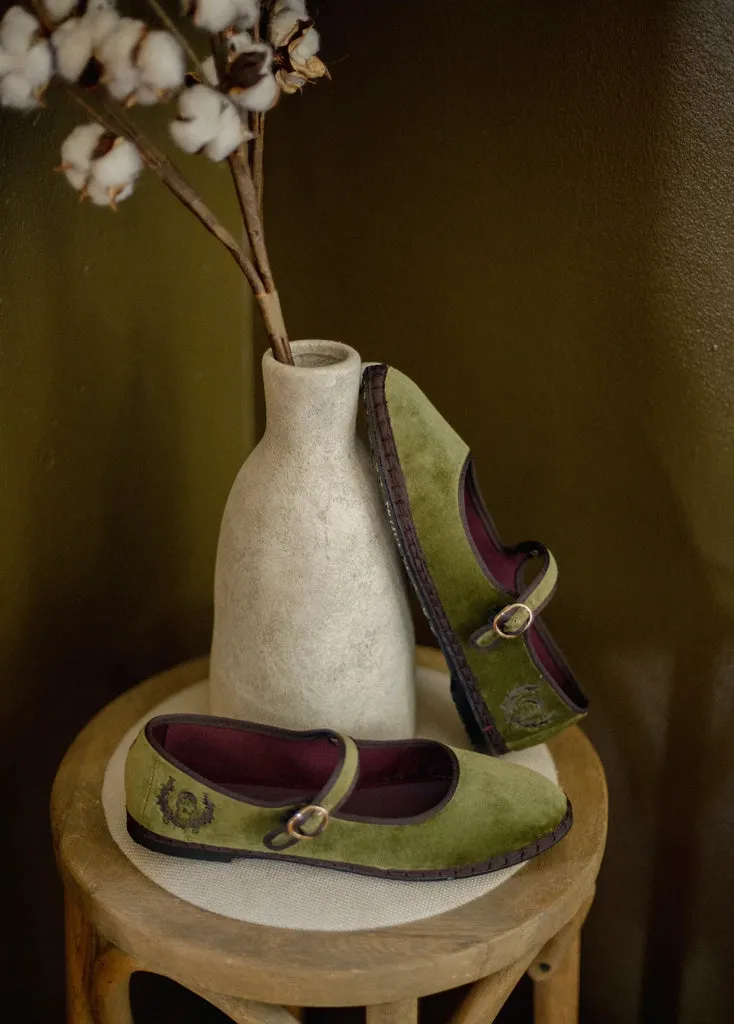 Flagelus HARA Kiara Goddess pantofi Mary Jane verzi