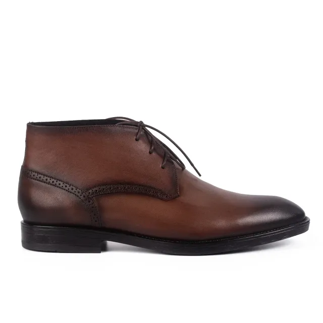 Ghete bărbați Lucas Shoes 851 Maro piele iarnă