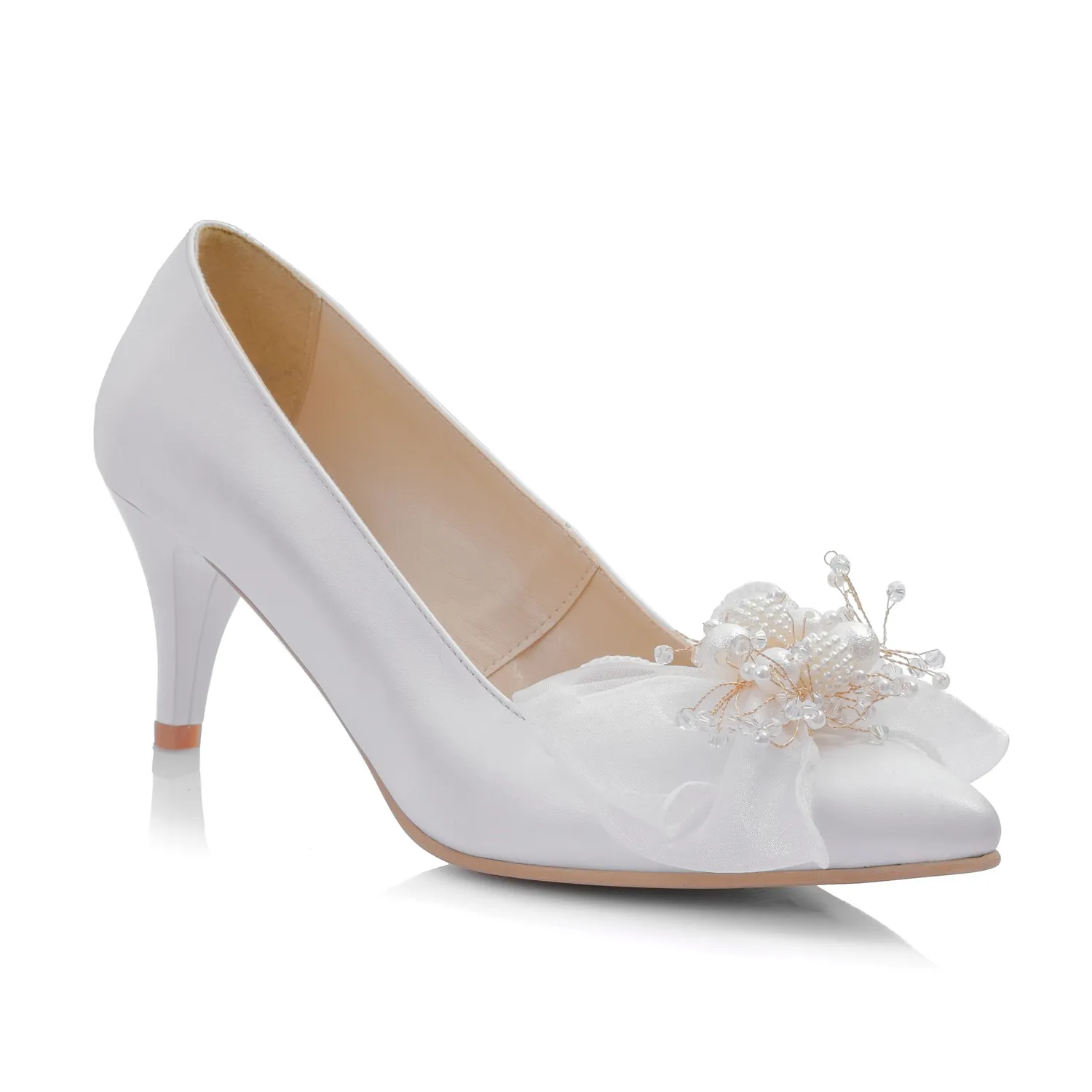 Catinca Shoes A19 ALB pantofi damă piele albă