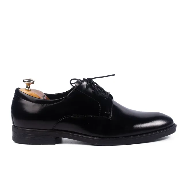 Lucas Shoes 346 pantofi eleganți negri semi-lac piele