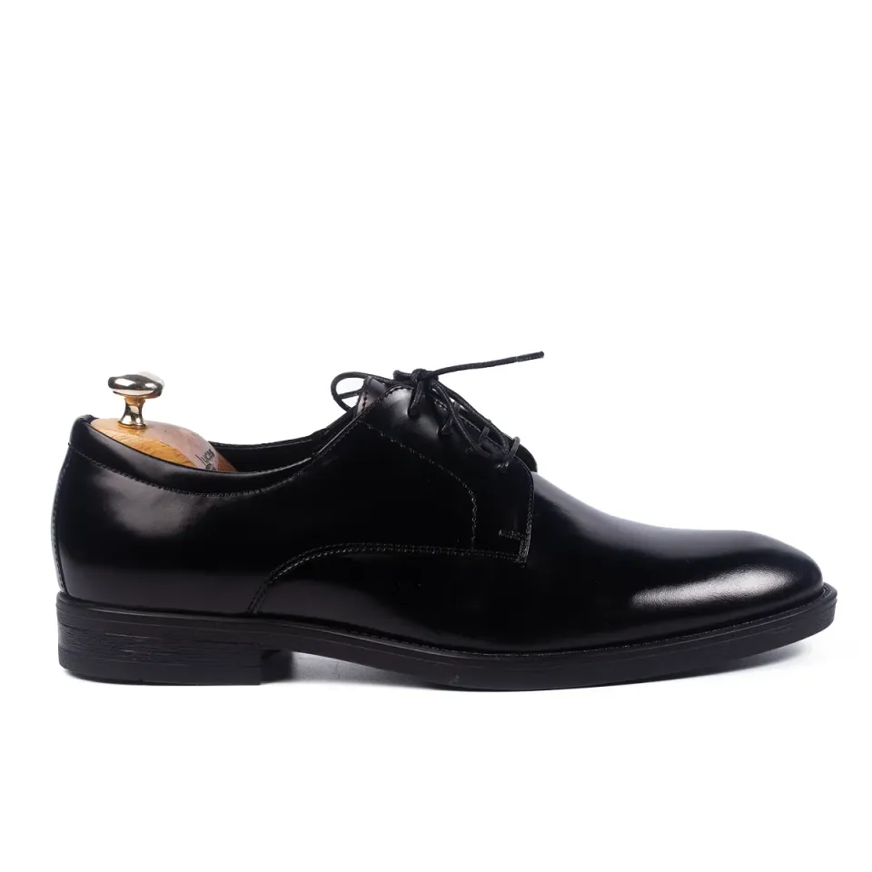 Lucas Shoes 346 pantofi eleganți negri semi-lac piele