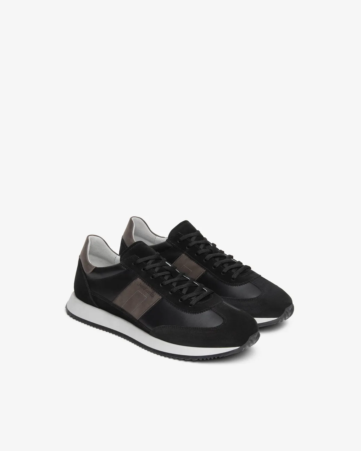 NeroGiardini pantofi sport barbati piele cu logo lateral