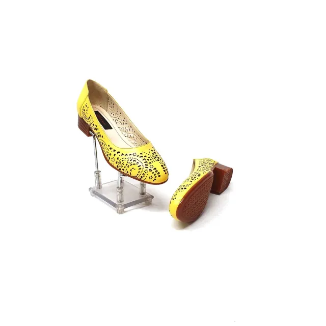 Catinca Shoes T19 G pantofi dama piele naturala galben
