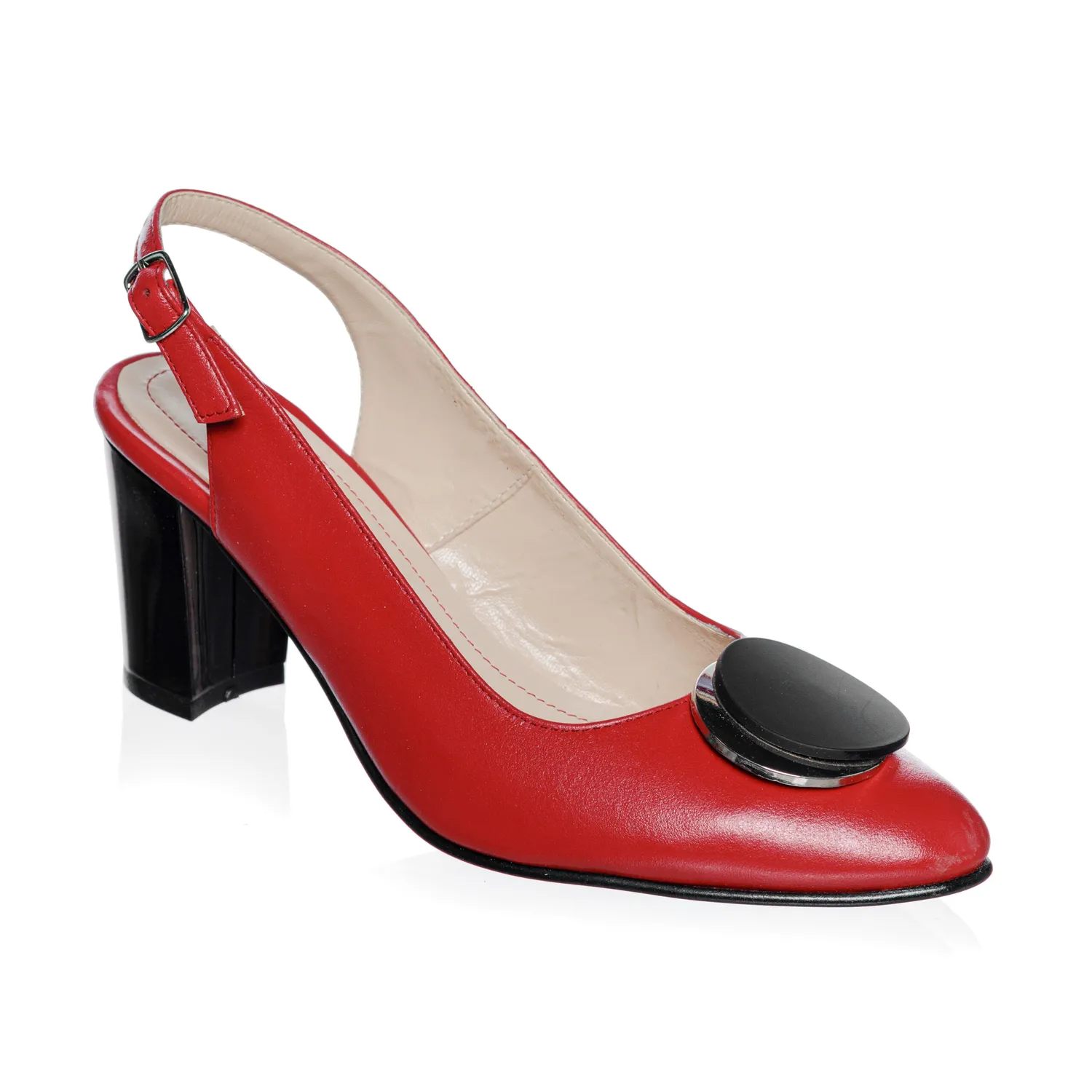 Catinca Shoes D37 RB sandale dama rosu box piele naturala