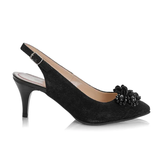 Catinca Shoes D44 NA sandale dama piele negru antilopa