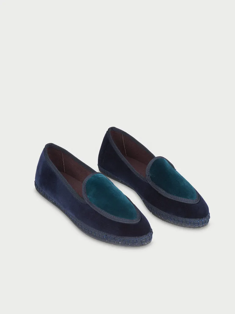 Flagelus Catherine pantofi belgian bleumarin catifea