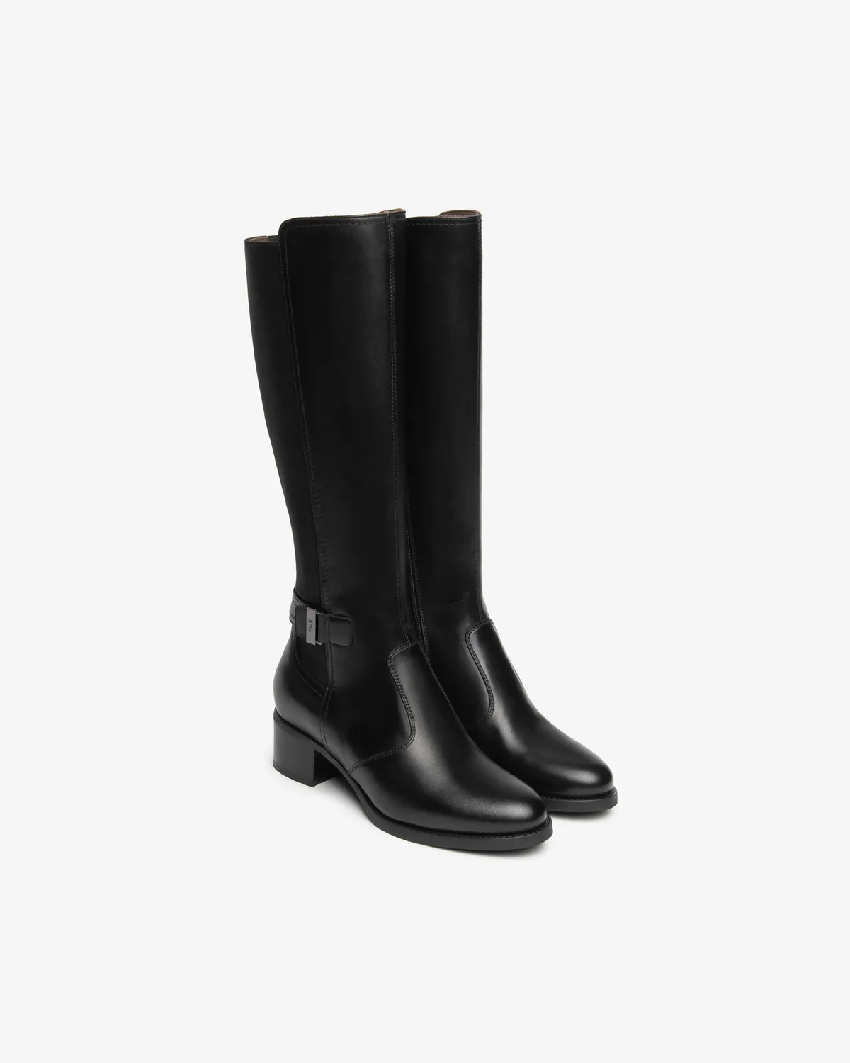 NeroGiardini cizme damă piele cu fermoar toc 4 cm