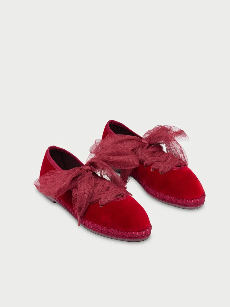 Flagelus Ginevra Red papuci catifea rosii bumbac