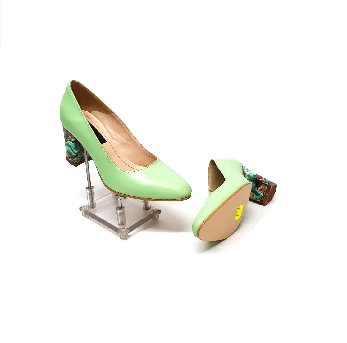 Catinca Shoes R7 VPV pantofi dama piele vernil pictura verde