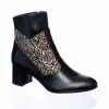 Catinca Shoes GX50 NBT ghete piele negre trandafiri