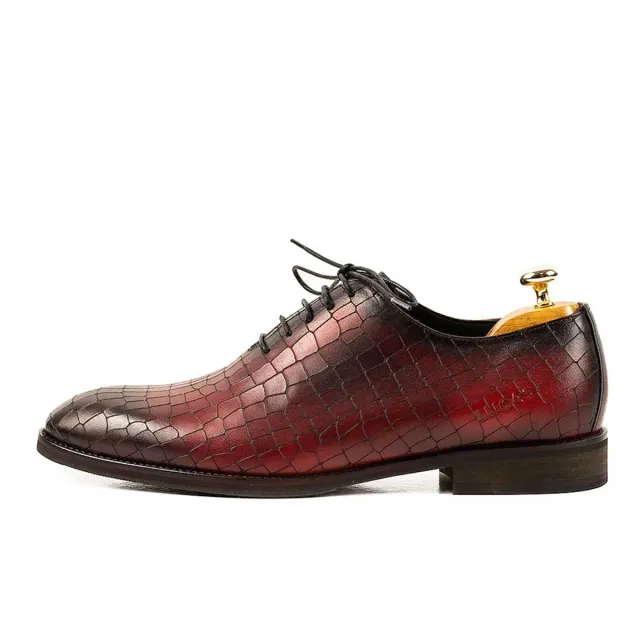 Lucas Shoes Elegant 712 Roso pantofi piele naturală