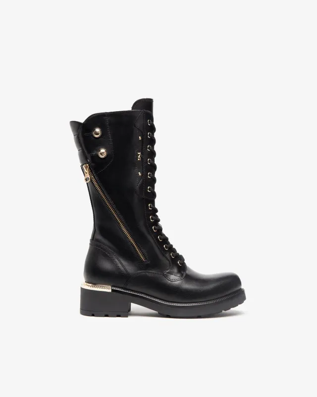 Cizme piele damă NeroGiardini 35-41 stil combat