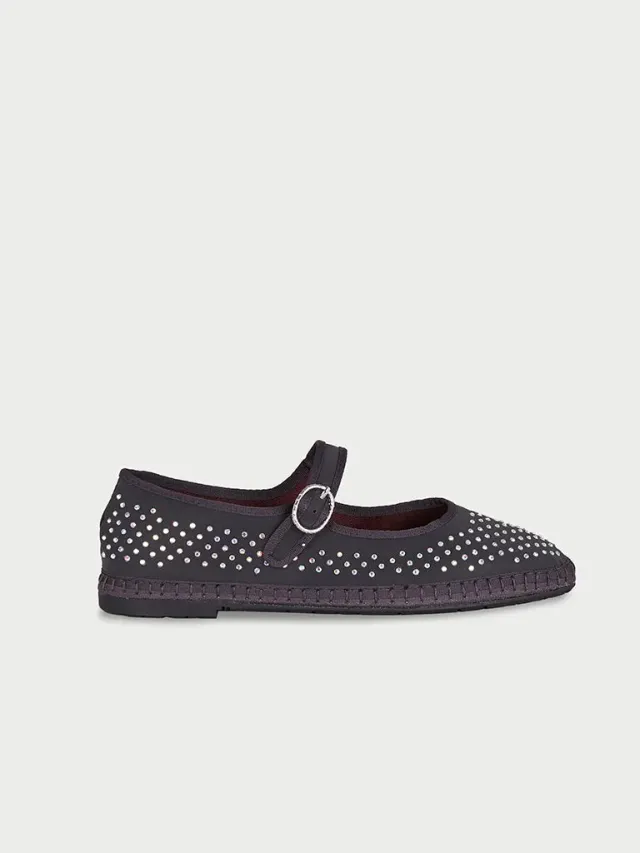 Flagelus Finn Black pantofi Mary Jane negri
