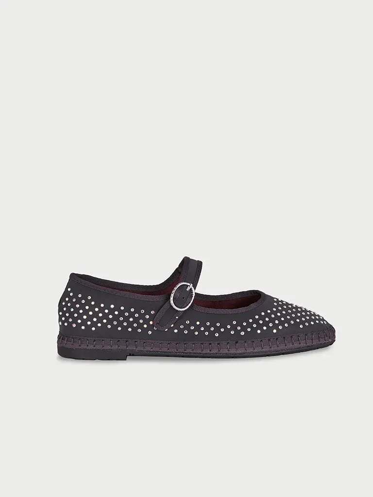 Flagelus Finn Black pantofi Mary Jane negri