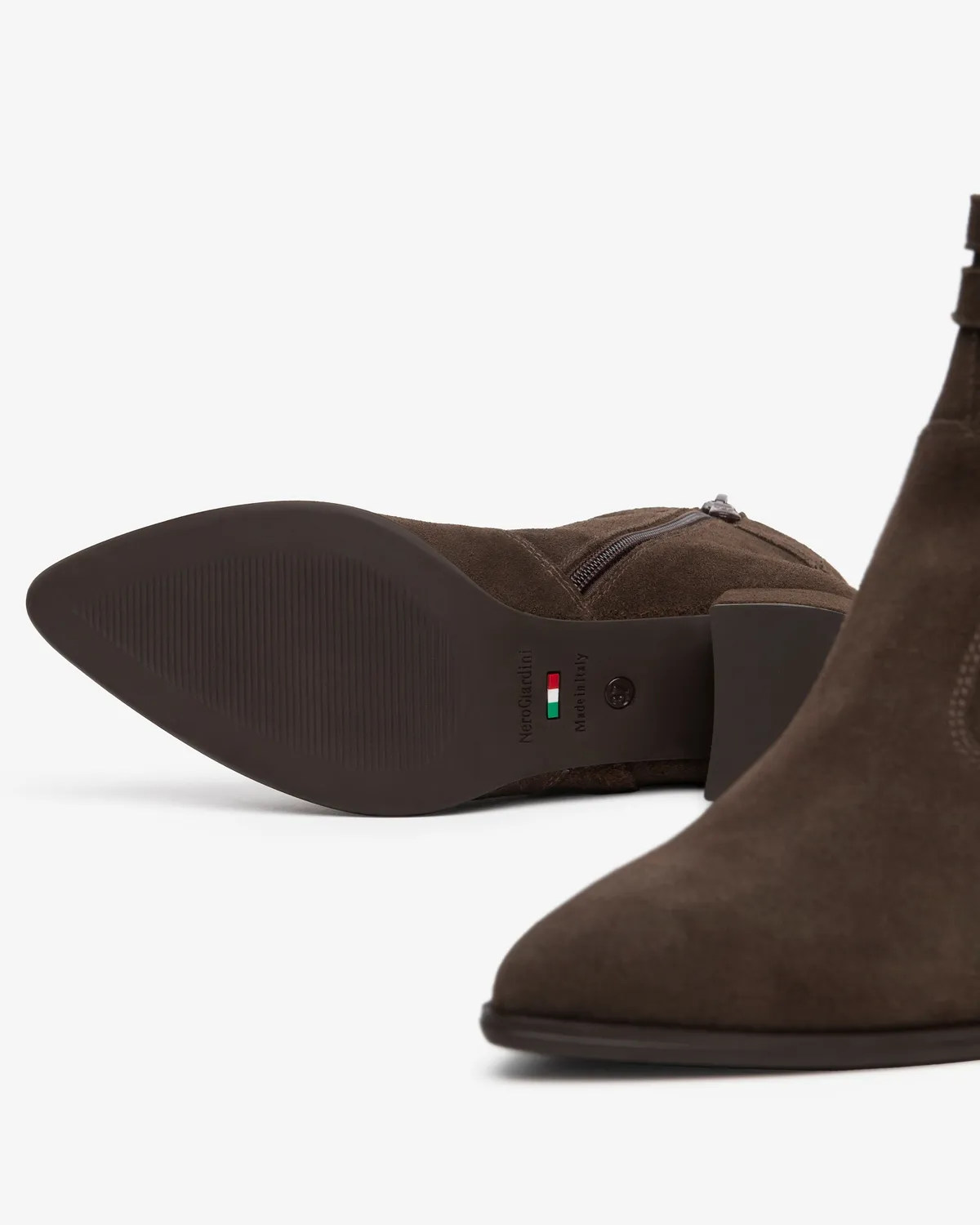 NeroGiardini botine piele intoarsa dama toc 60