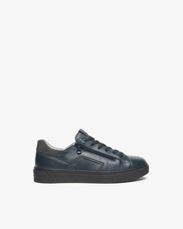 NeroGiardini sneakers barbati piele cu fermoar lateral