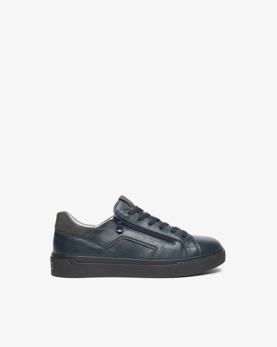 NeroGiardini sneakers barbati piele cu fermoar lateral