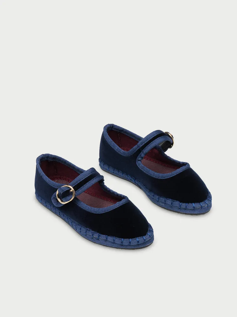 Flagelus Molly Kids pantofi copii velur bleumarin