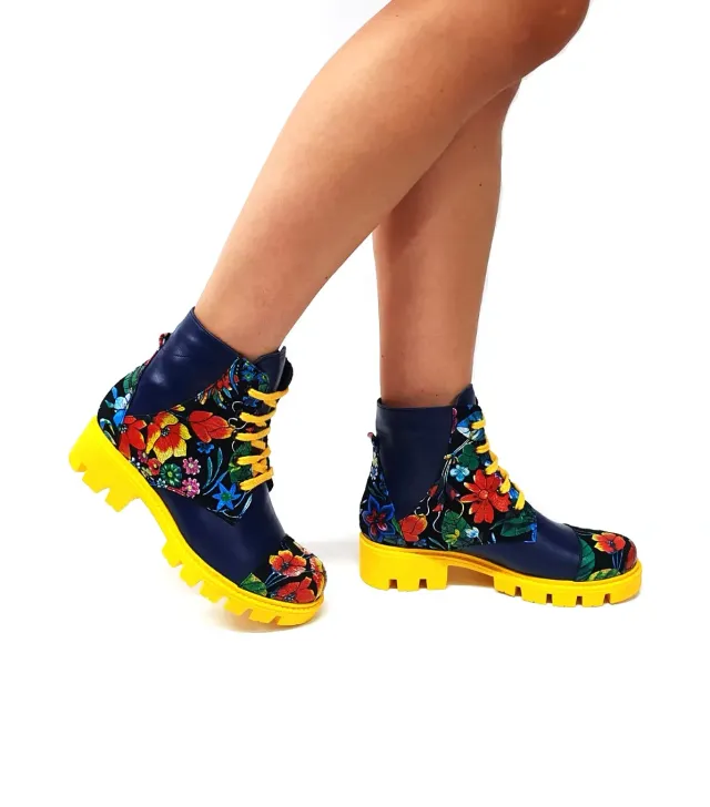 Catinca Shoes BC20 BBFN bocanci dama piele albastru