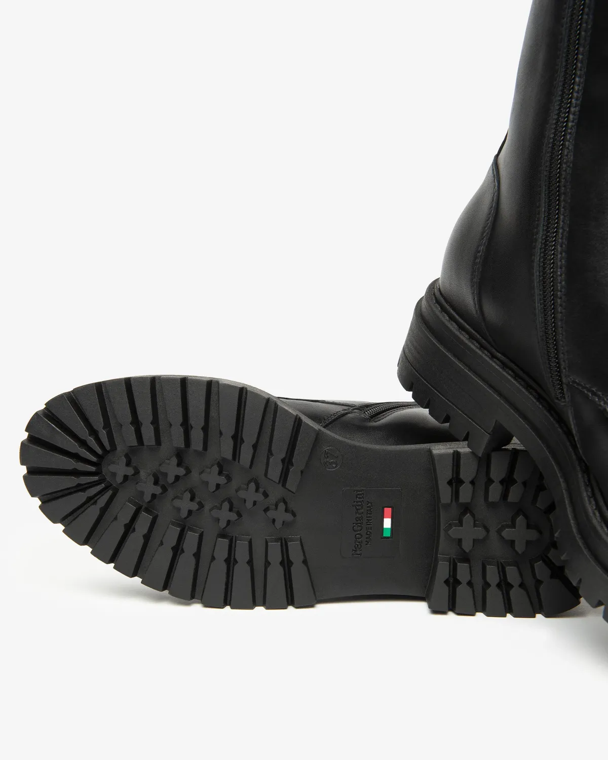 NeroGiardini Bocanci piele damă combat Memory
