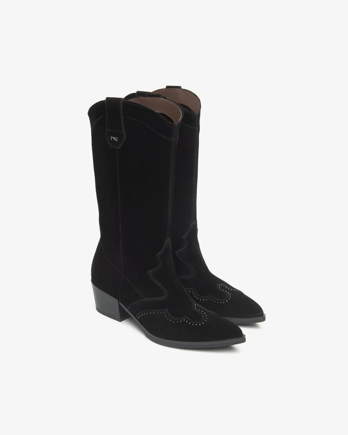 NeroGiardini cizme cowboy dama piele intoarsa western