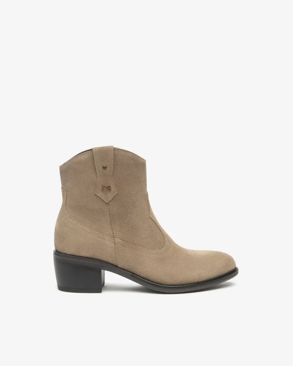 NeroGiardini ghete dama piele intoarsa toc western