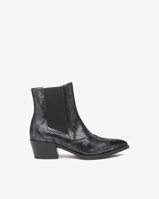 NeroGiardini ghete chelsea piele damă print piton
