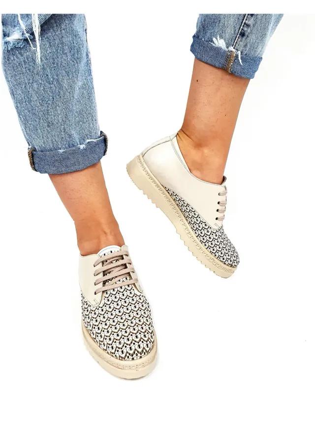 Catinca Shoes XP5 BJ pantofi dama bej piele naturala