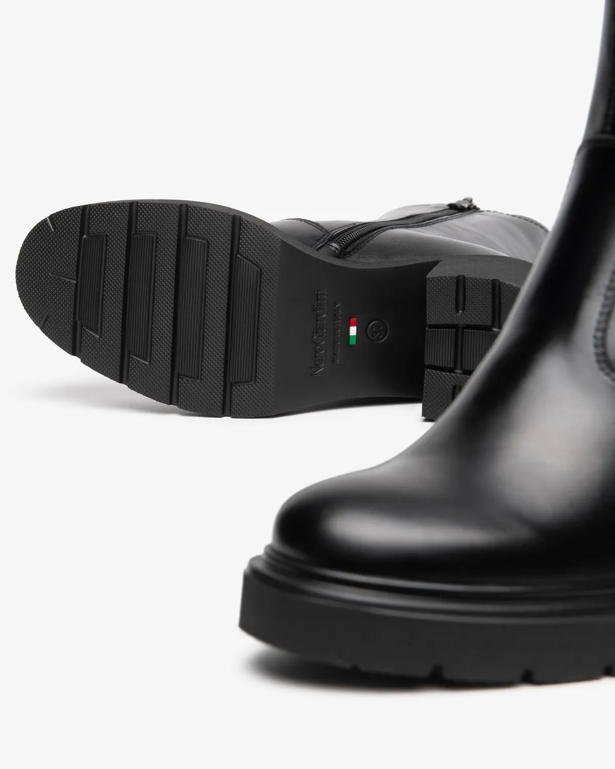 NeroGiardini ghete chelsea dama piele toc 85 mm