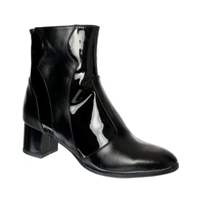 Catinca Shoes GX40 NBL ghete dama piele negru lac