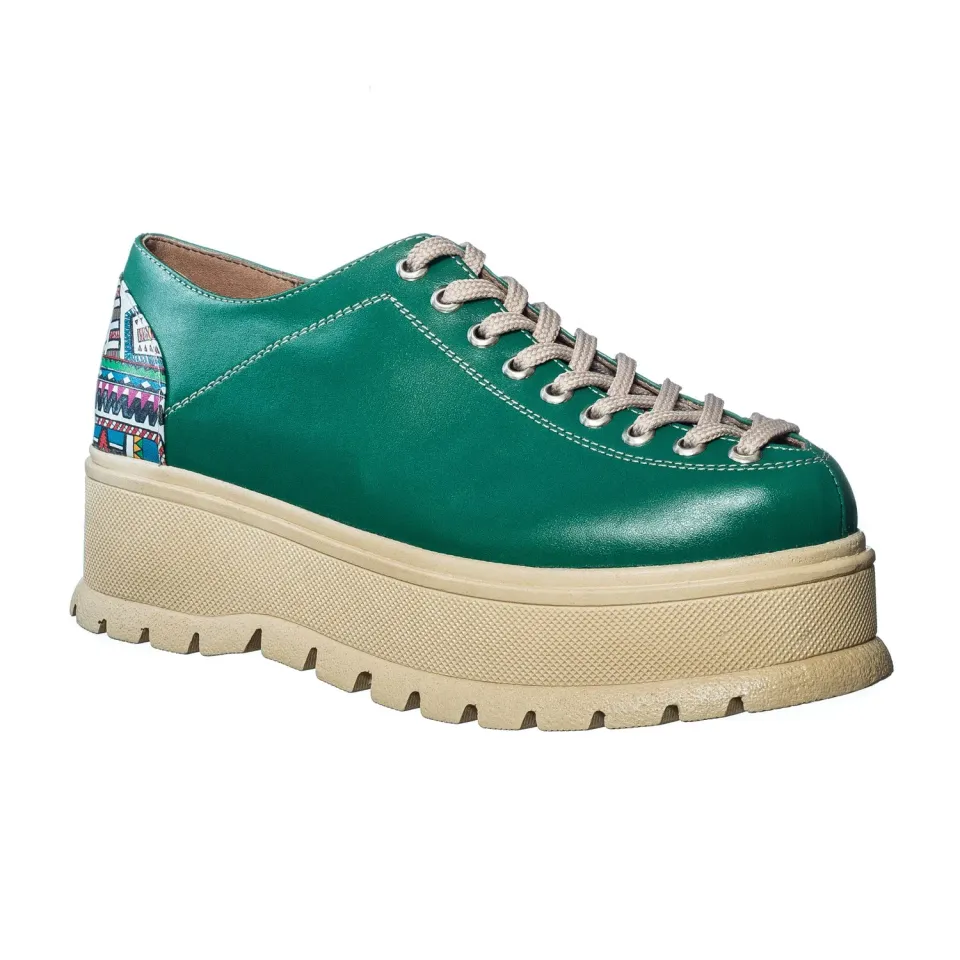 Catinca Shoes X3 VBT pantofi dama piele naturala verde box