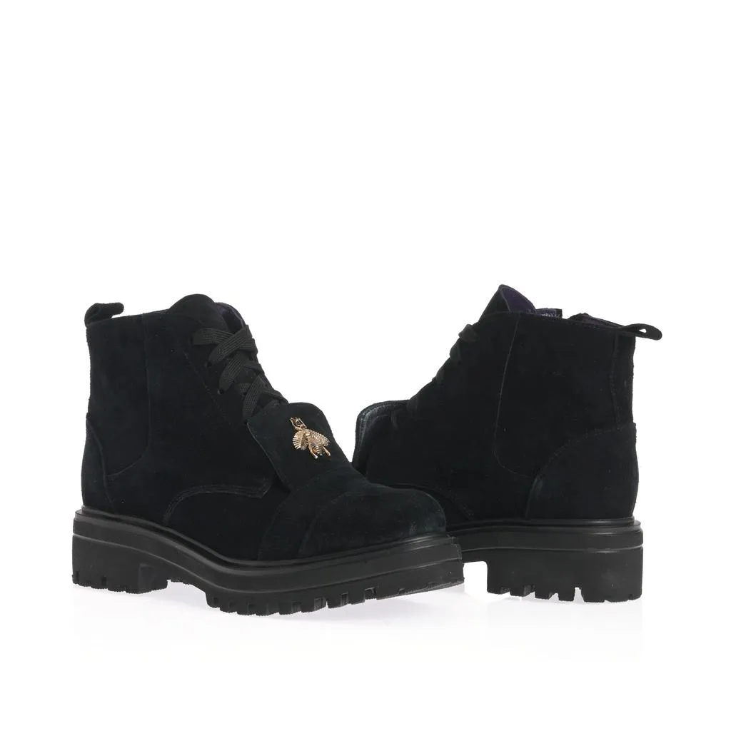 Ana Urbana Shoes Corina ghete negre platforma joasă