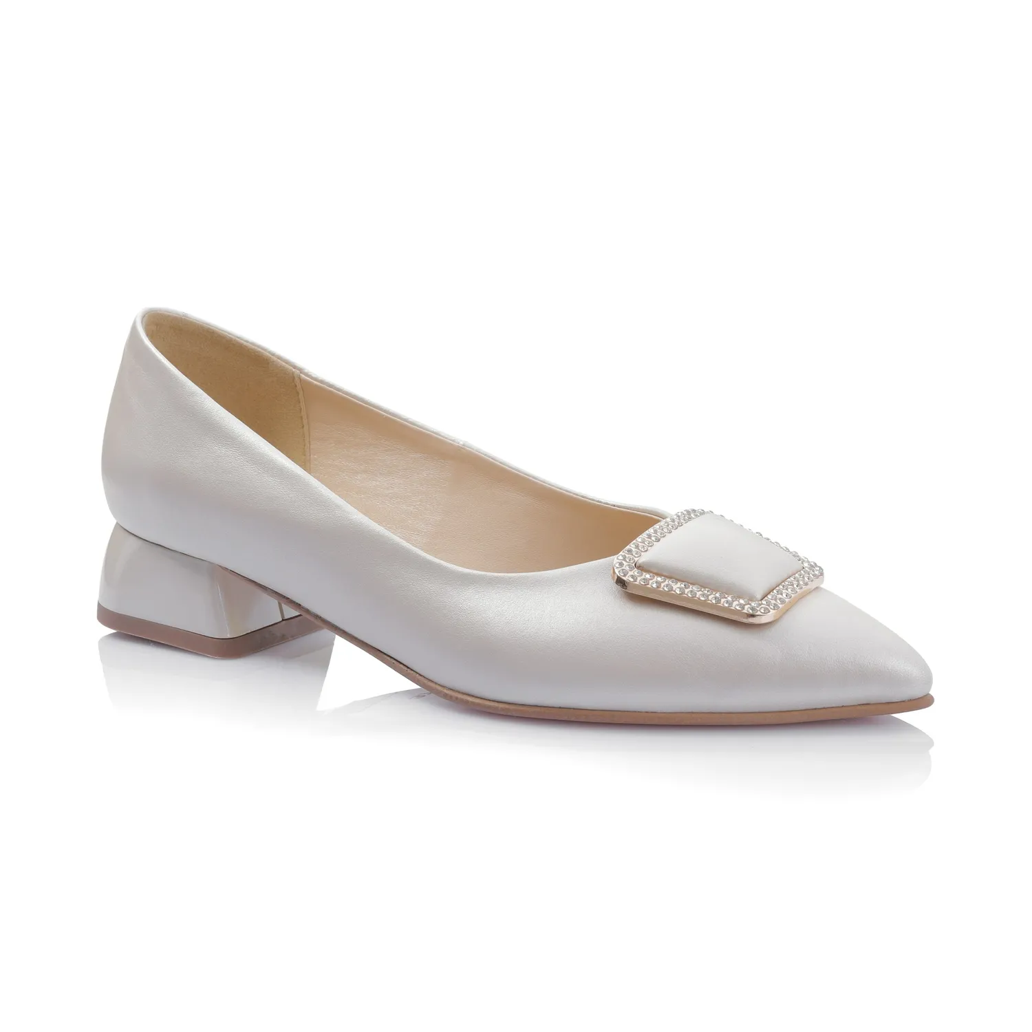 Catinca Shoes BL7 Bej balerini dama bej box piele naturala