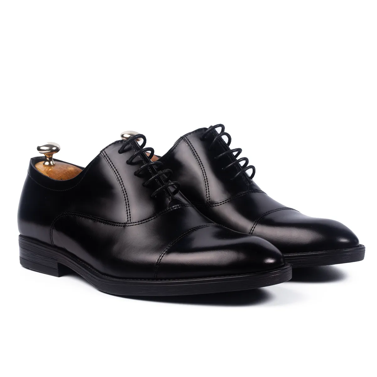 Lucas Shoes Elegant 347 Semi-Lac pantofi negri piele