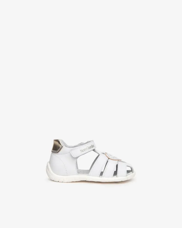NeroGiardini sandale piele bebe fete cu sclipici