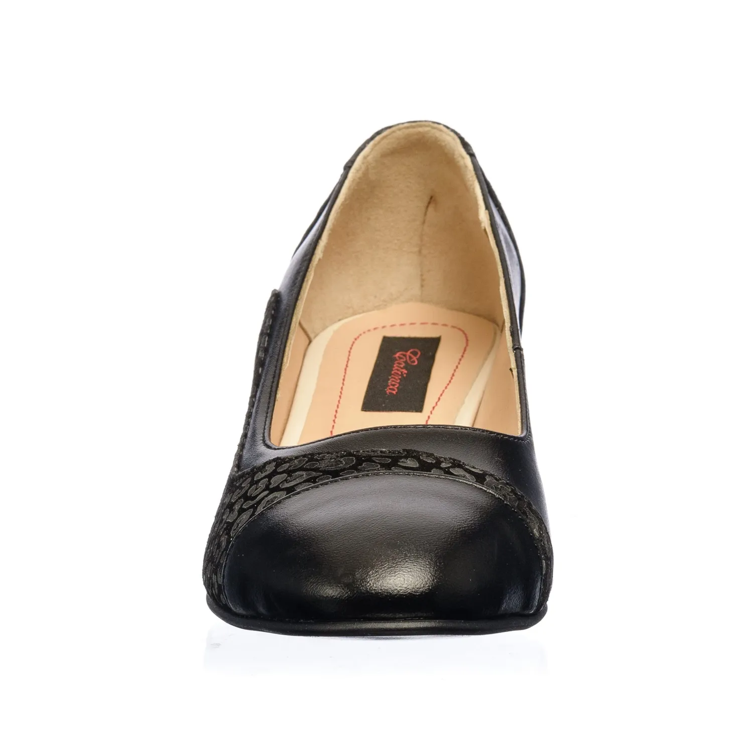 Catinca Shoes 315 NP pantofi dama negri pony piele