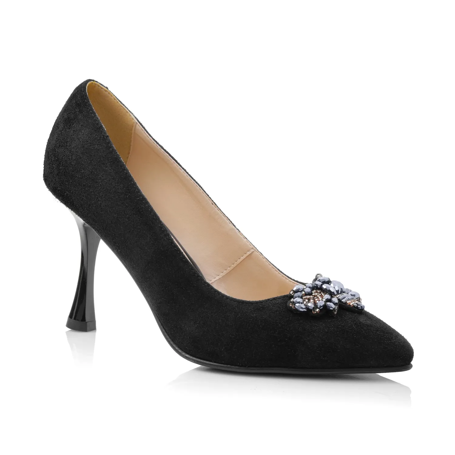 Catinca Shoes A67 NA pantofi dama piele negru antilopa
