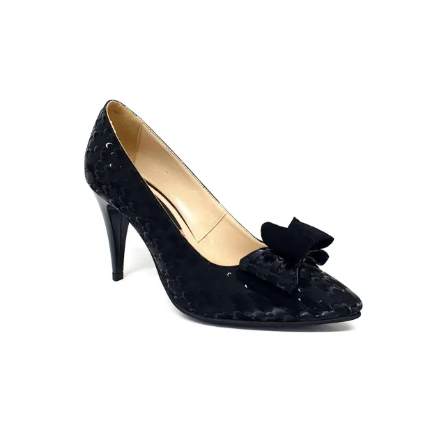 Catinca Shoes A15 N3DA pantofi dama piele negru antilopa