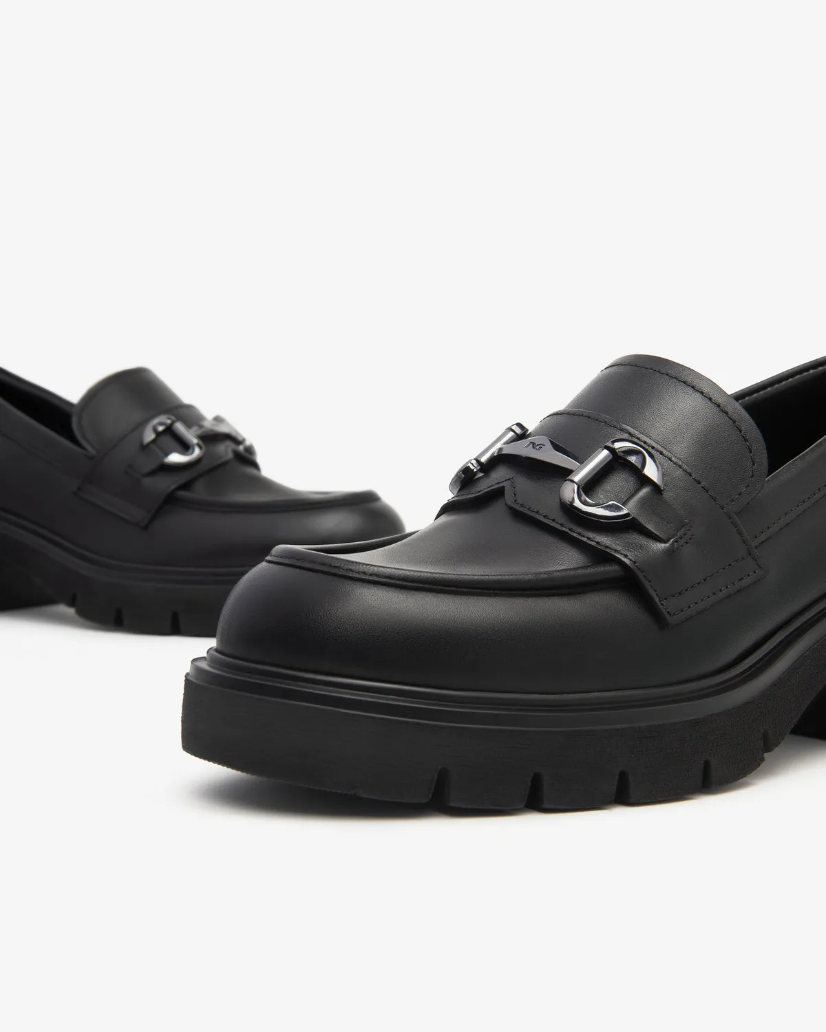 Mocasini Dama NeroGiardini cu Toc 60 mm Piele