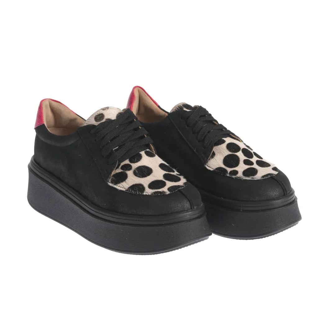 Ana Urbana Dallas pantofi casual negru-alb platformă