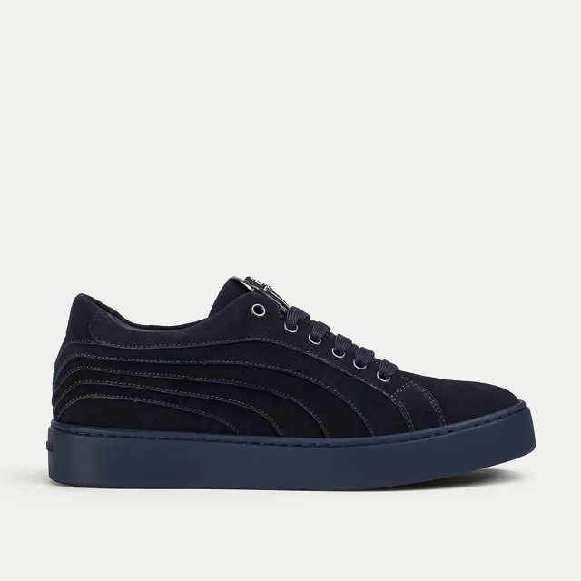 Cesare Paciotti Linea Derby pantofi bleumarin piele intoarsa