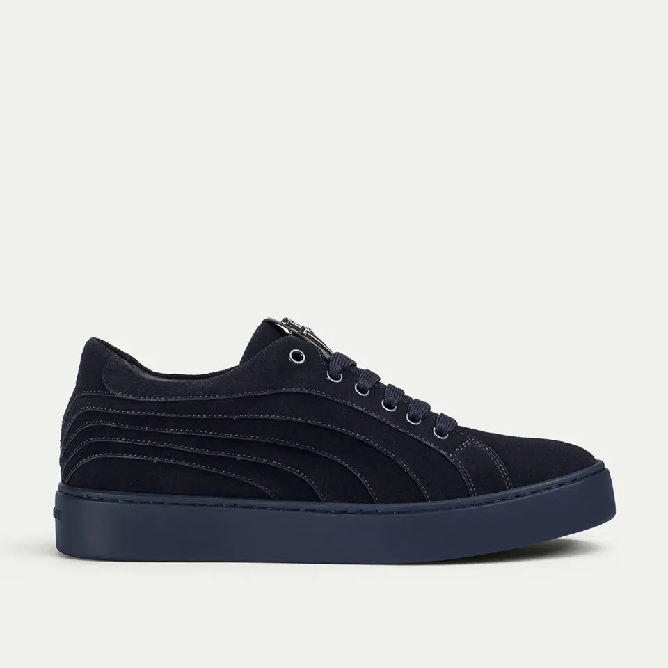 Cesare Paciotti Linea Derby pantofi bleumarin piele intoarsa