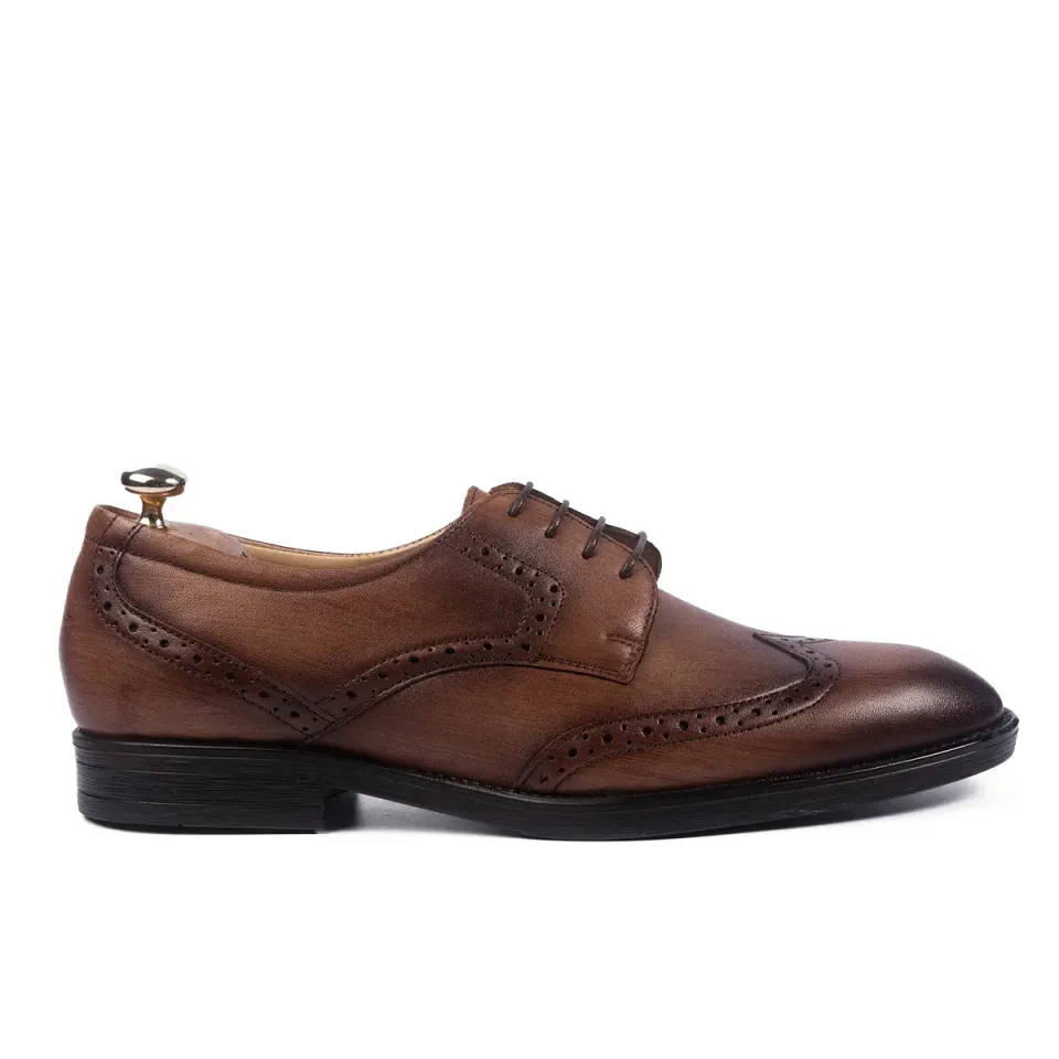 Lucas Shoes Elegant 500 pantofi barbati coniac piele naturala