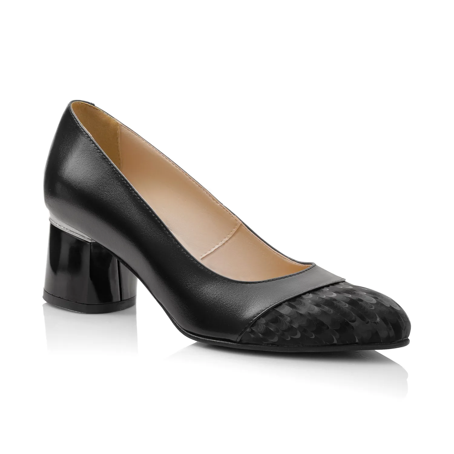 Catinca Shoes A73 NE3D pantofi dama negri piele naturala