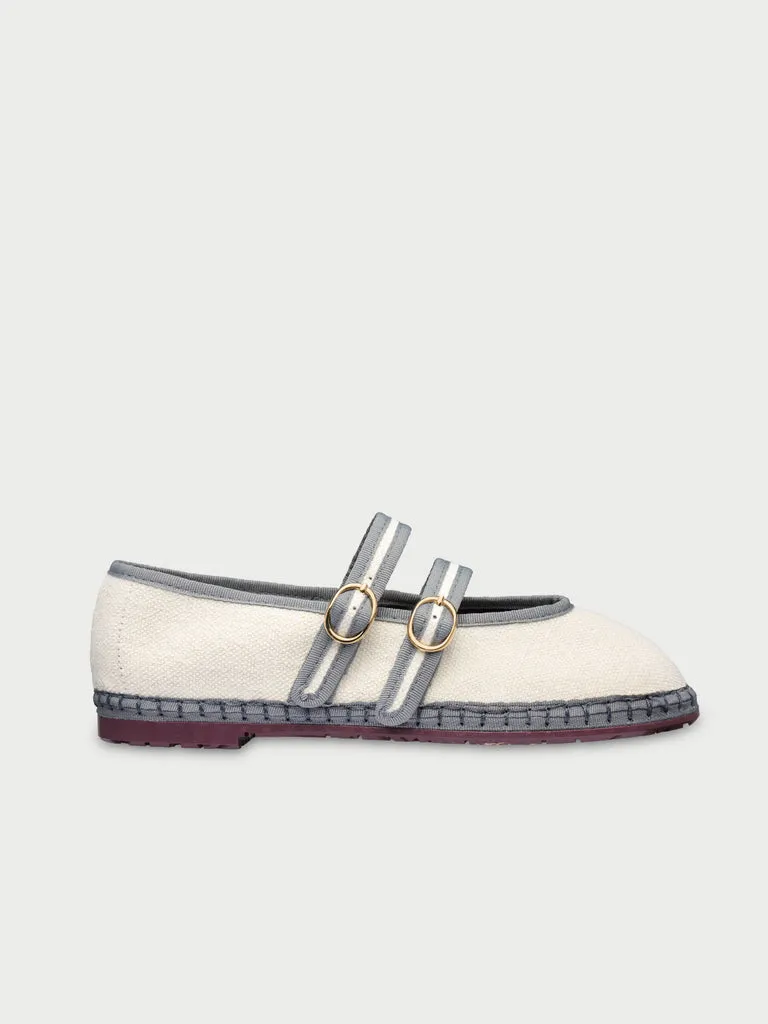 Flagelus Claire Ice pantofi Mary Jane albi