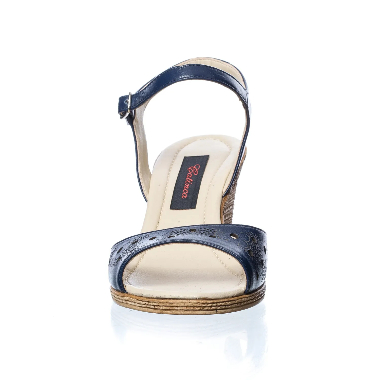 Catinca Shoes P16 BL sandale damă piele naturală bleumarin