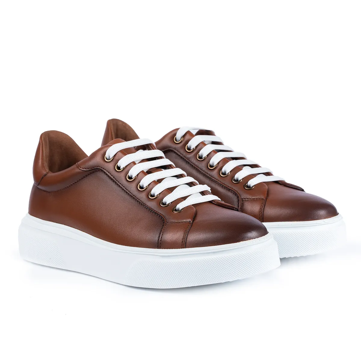 Lucas Shoes 510 sneakers barbati maro piele naturala