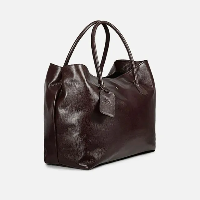 Cecilia Bringheli Lido Dark Brown geanta piele maro