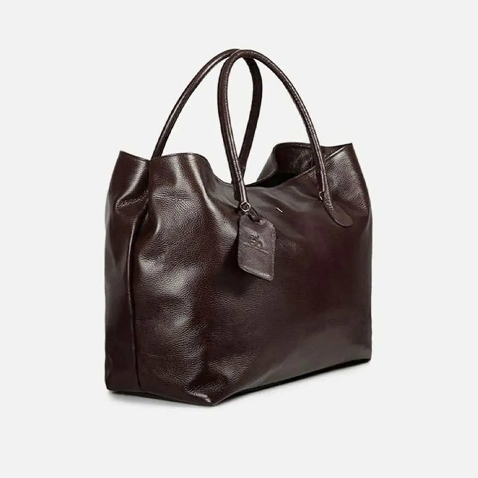 Cecilia Bringheli Lido Dark Brown geanta piele maro